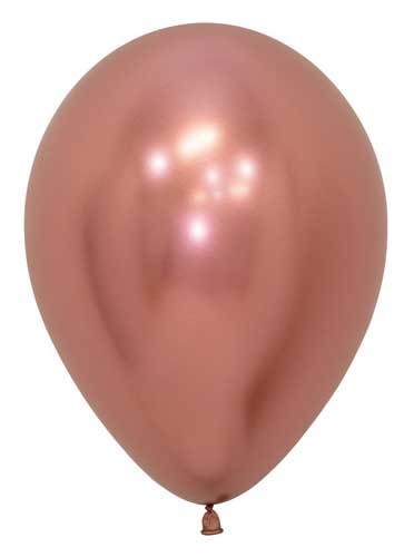 11" Solid Latex Helium Balloon • Pink, Rose Gold Reflex
