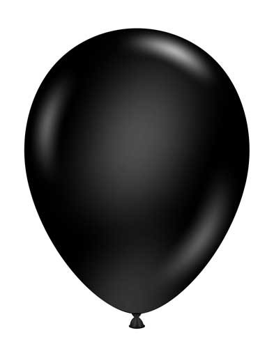 11" Solid Latex Helium Balloon • Neutral, Black