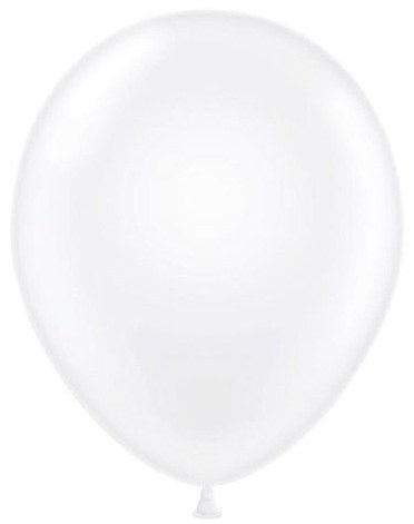 11" Solid Latex Helium Balloon • Neutral, Crystal Clear