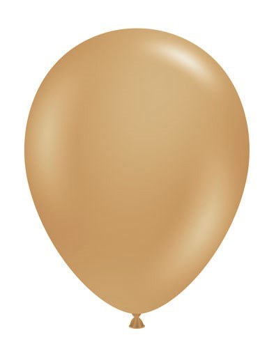 11" Solid Latex Helium Balloon • Neutral, Gold Metallic