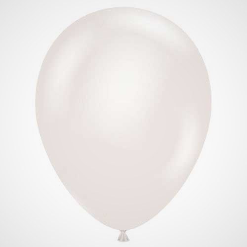 11" Solid Latex Helium Balloon • Neutral, White Pearl
