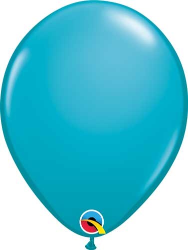 11" Solid Latex Helium Balloon • Blue, Teal Tropical