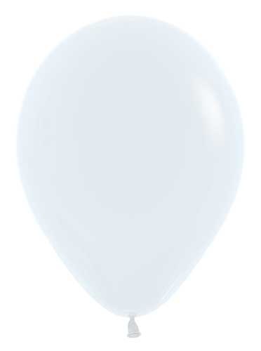 11" Solid Latex Helium Balloon • Neutral, White