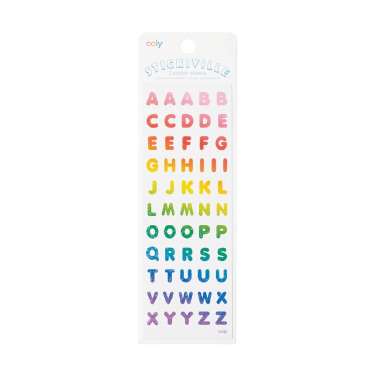 Sticker Sheets Rnbw Letters