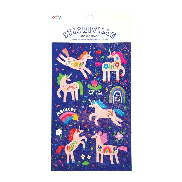Sticker Sheet Magical Unicorns