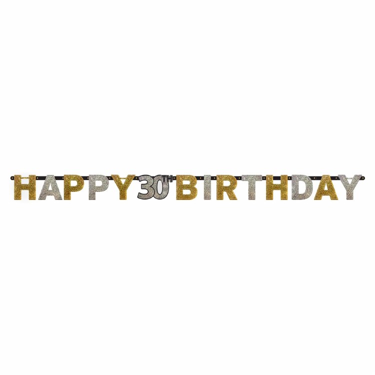 Sparkling 30th Birthday Banner