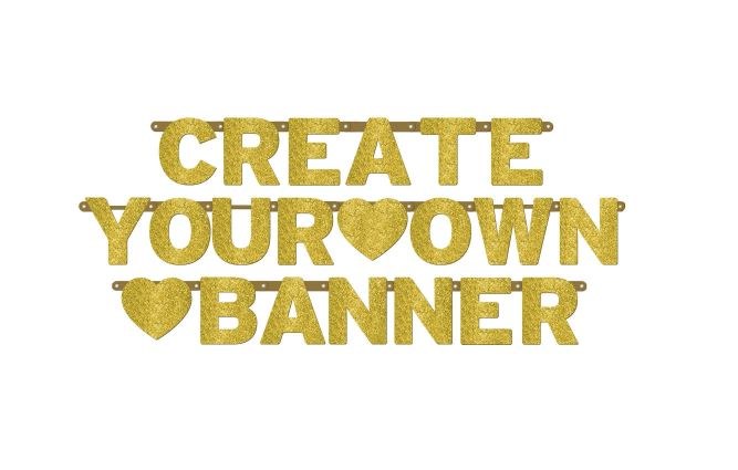 Gold Letter Custome DIY Banner Kit