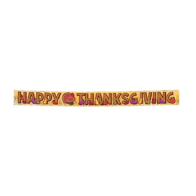 9ft. Foil Fringe Happy Thanksgiving Banner