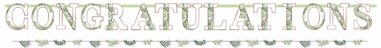 Love and Leaves Congratularions Banner