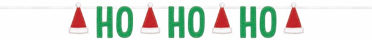 Ho Ho Ho Felt Banner ~ 5.5'