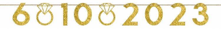 Number Banner Custom Gold