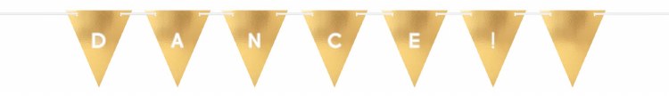 Pennant Banner Custom Gold