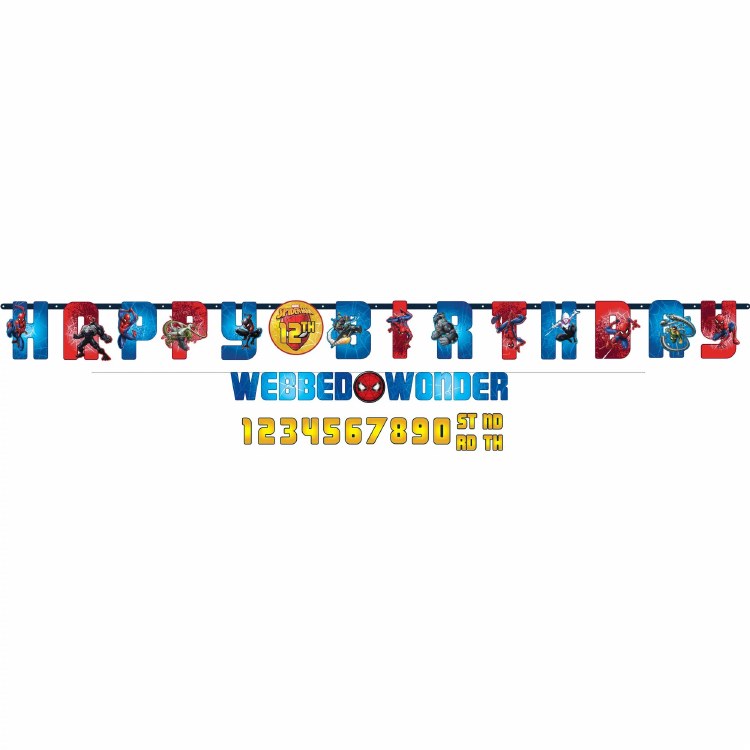 Spiderman Webbed Wonder Jumbo Letter Banner Kit