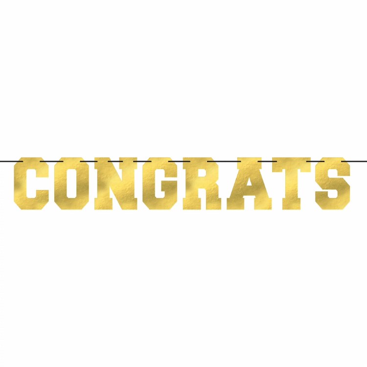 Congrats Banner Lg Gold