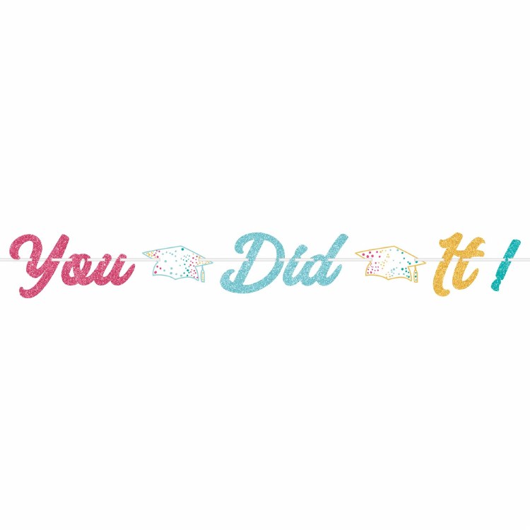 You Did It! Grad Letter Banner