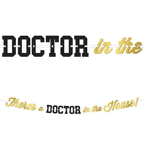Med School Doctor Graduation Banner