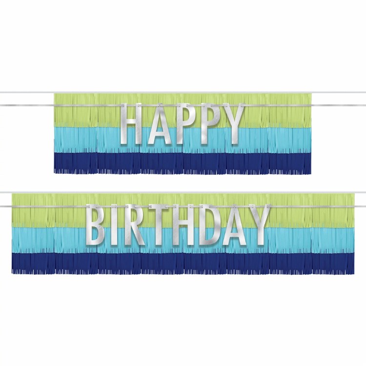 Modern Birthday Fringe Banners
