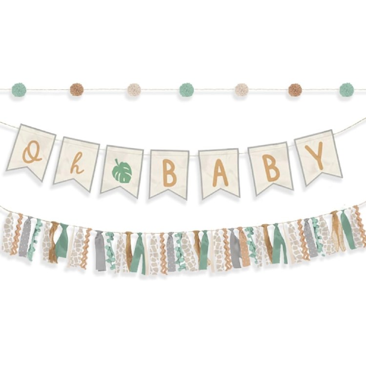 Soft Jungle Baby Banner Kit