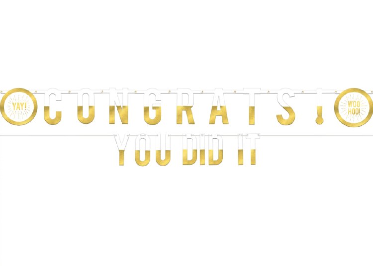 Banner Congrats You Did It G/W