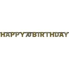 Sparkling 70th Birthday Banner