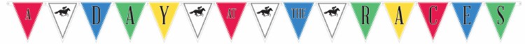 Day at Races Pennant Banner