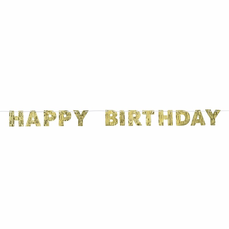 Banner Golden Age Birthday Fringed Letter