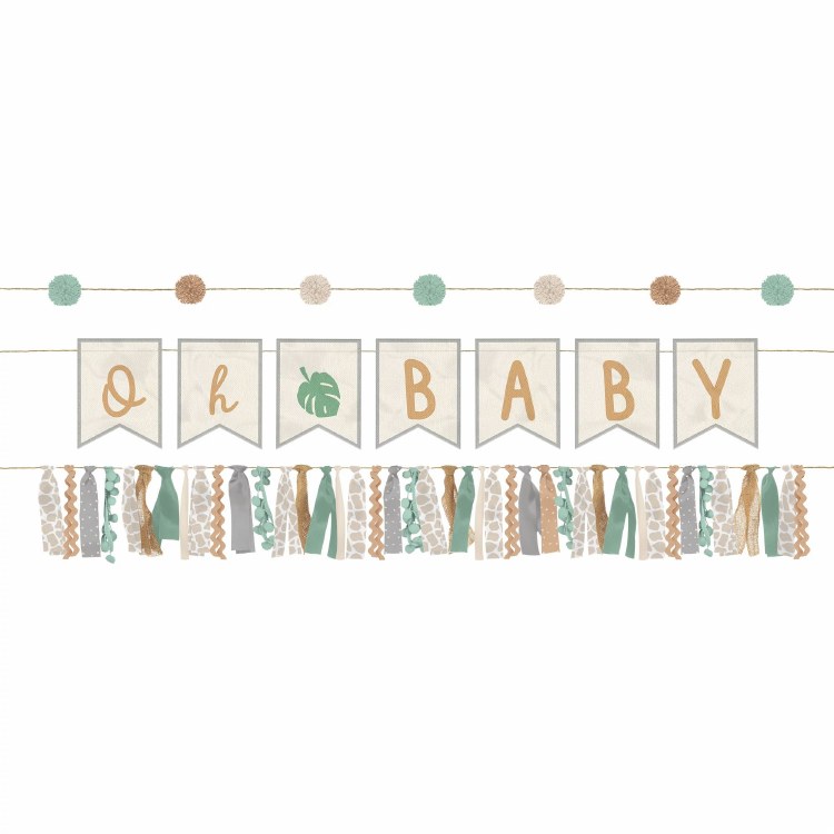 Soft Jungle Baby Banner 3pc