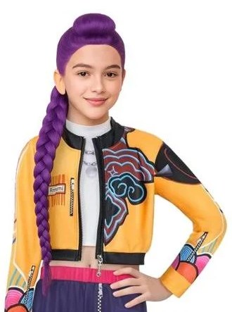 Wig KPop Bun Ponytail Purple