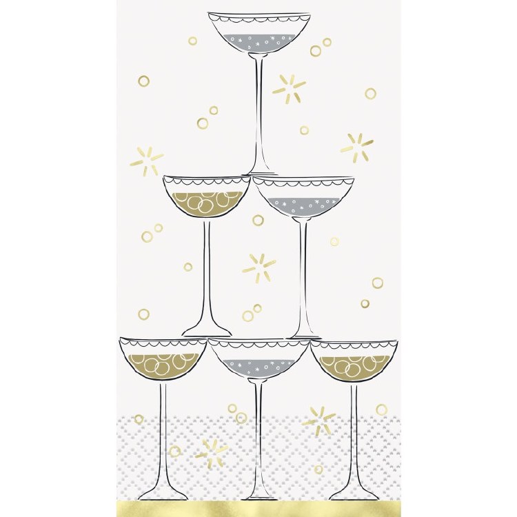 Toast to NYE Guest Towels 16ct