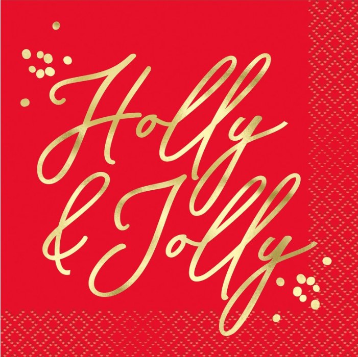 Blooming Holly Bev Napkin 16ct