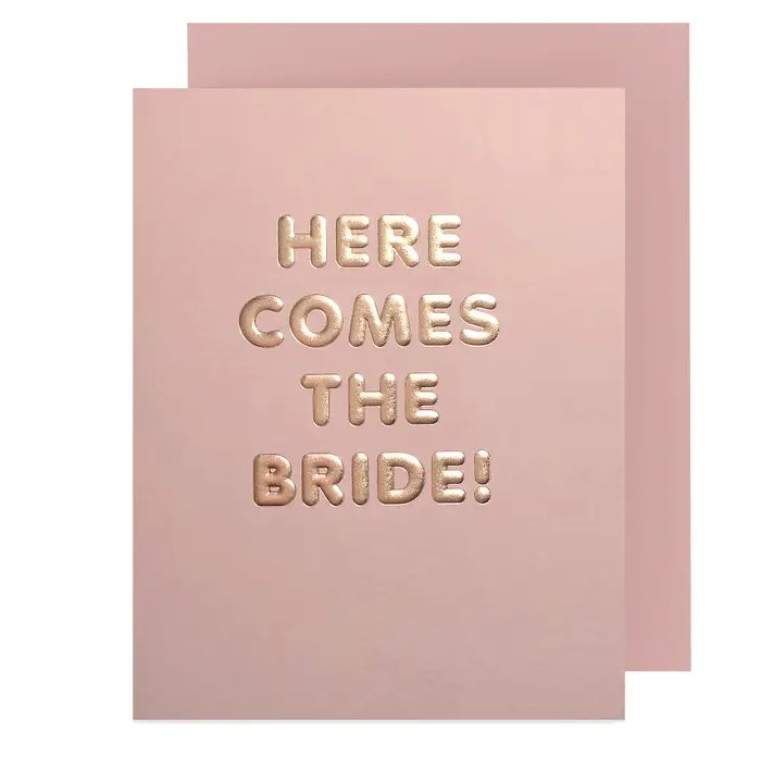 Card Here Comes the Bride