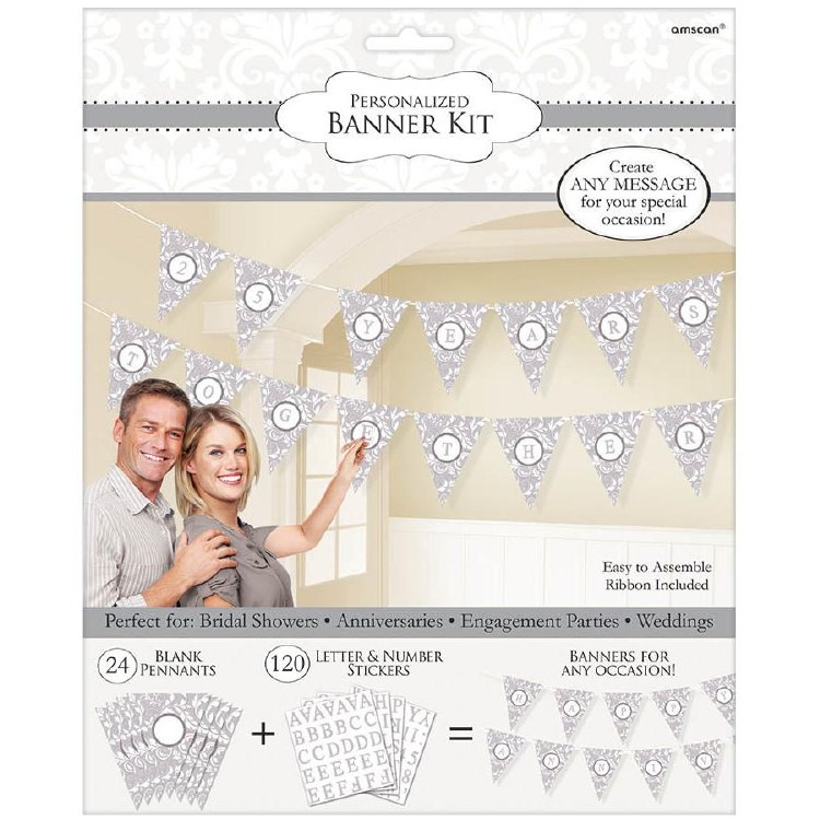 Pennant Banner Silver Elegance