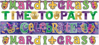 Mardi Gras 4pk Banner Set