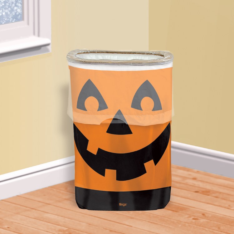 Fling Jack-O-Lantern Trash Can