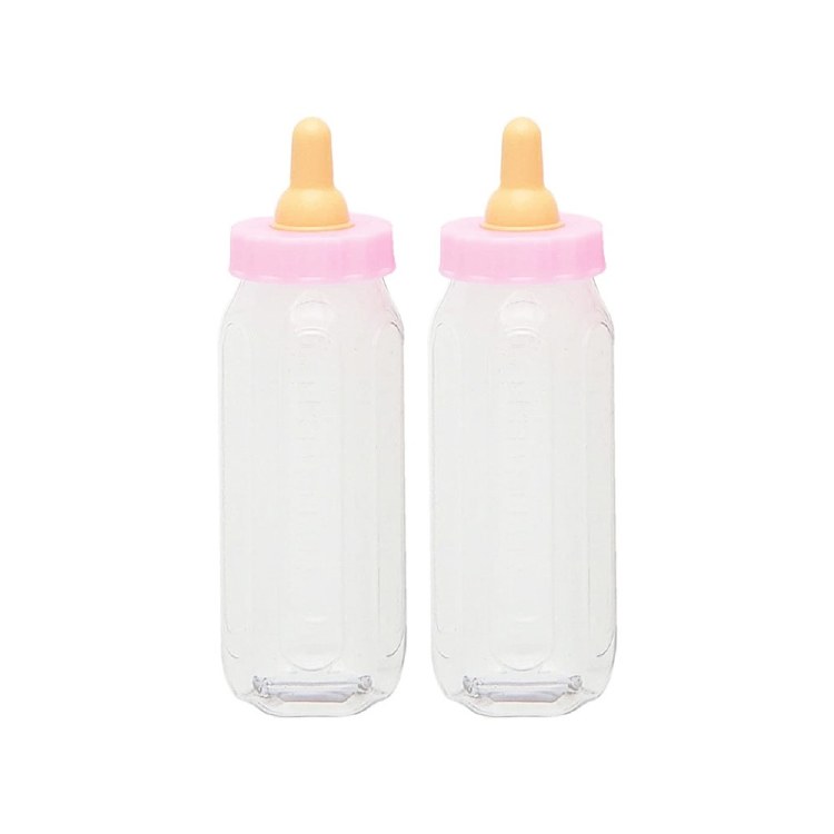 Baby Bottle Pink Sm Favor 2pk