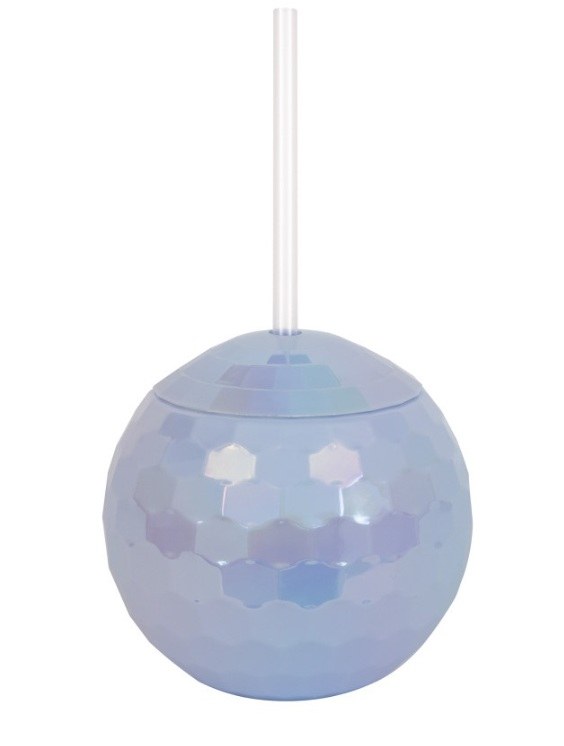 Disco Ball Cup w/ Straw Irdsnt