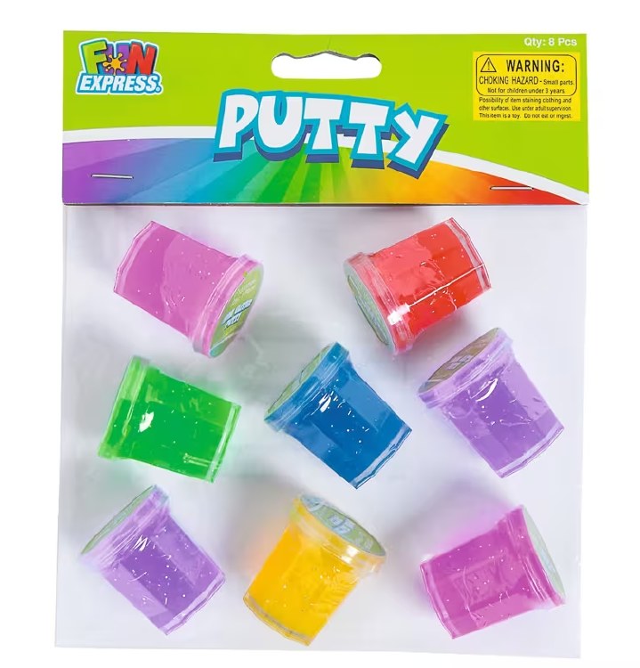 Favors Glitter Putty Mini 8pk