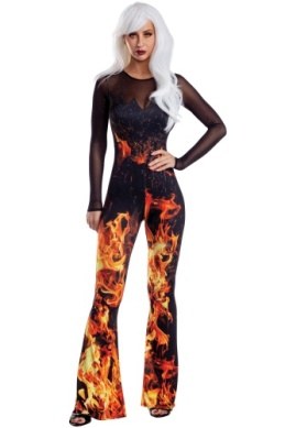 Flame Jumpsuit Adult Lg