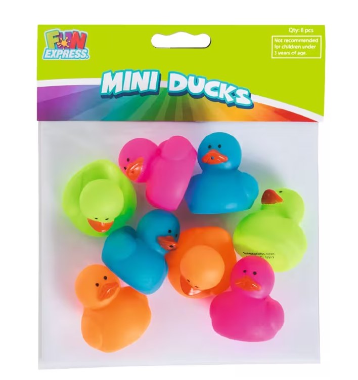Favors Mini Ducks Multi 8pk