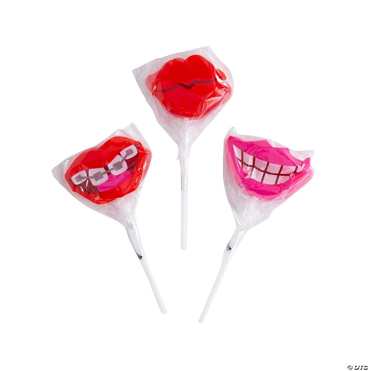 CANDY Lips Lollipops Asst