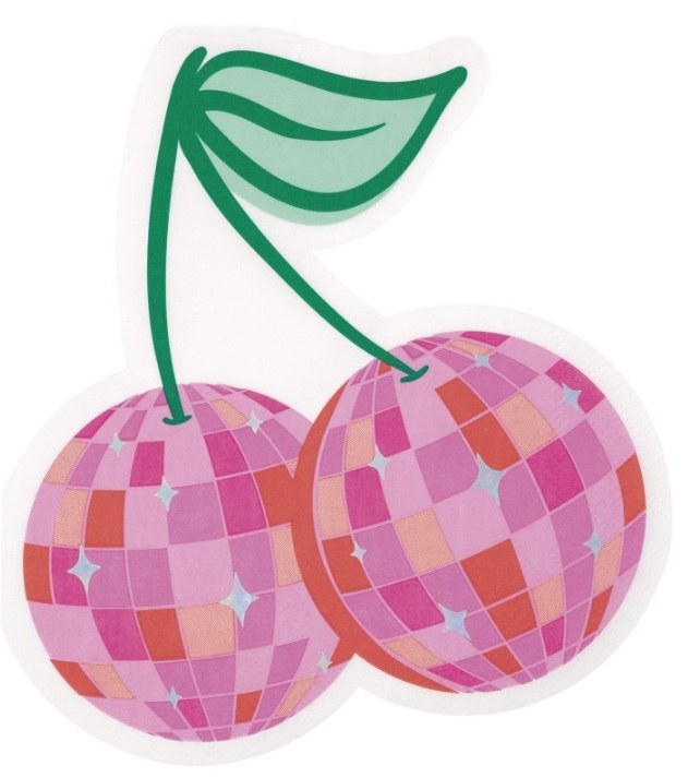 Disco Cherry Napkins 16ct
