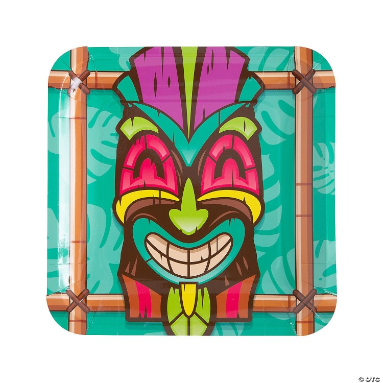 Tiki Party Dinner Plate