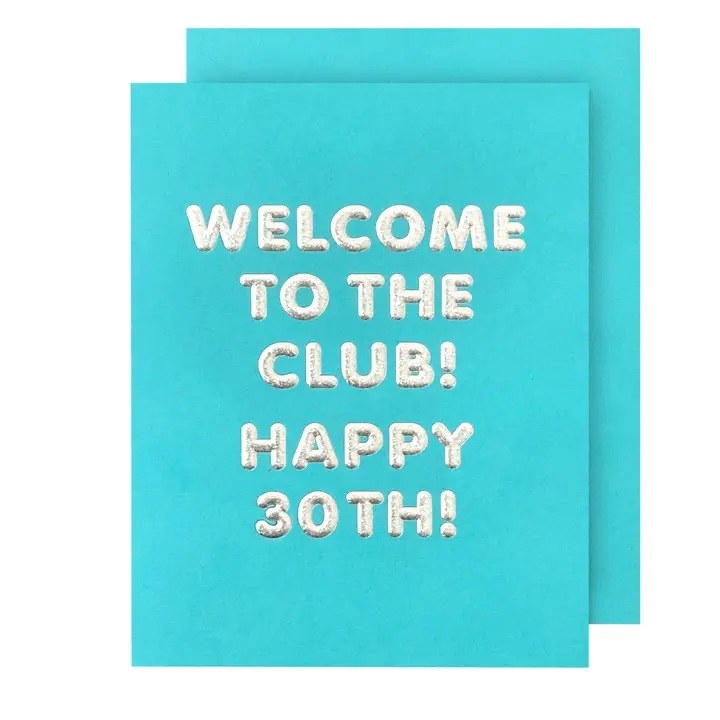 Card Welcome To The Club! 30