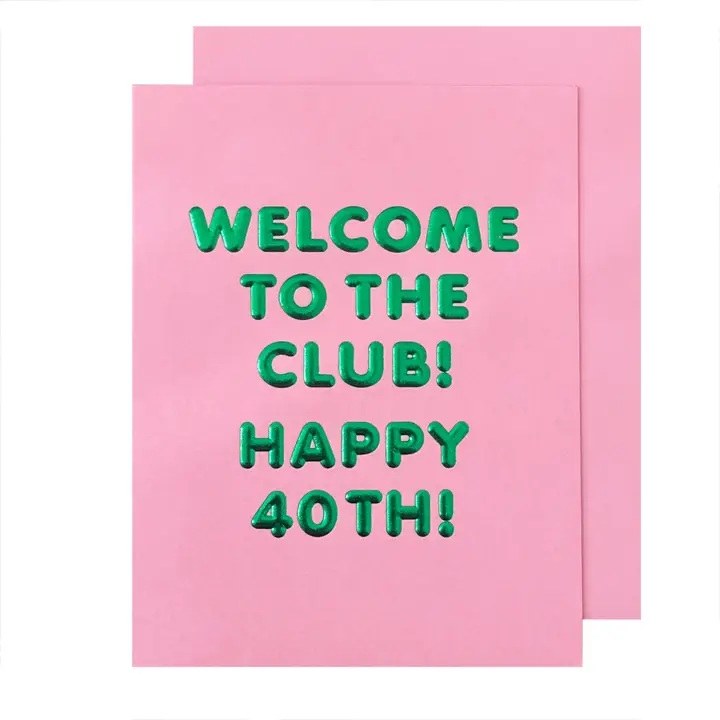 Card Welcome To The Club! 40