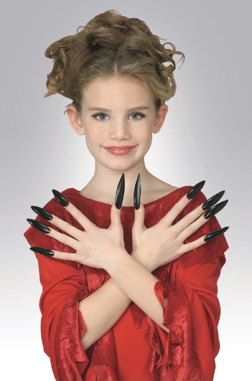 Press-On Long Nails - Black