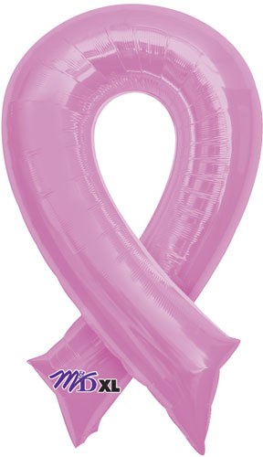 Breast Cancer Pink Ribbon • Jumbo 36" Mylar Helium Balloon