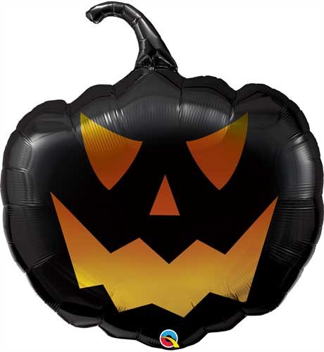 Black Jack-O-Lanern Shape • Jumbo 41" Mylar Helium Balloon