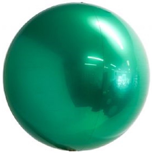 Spheroid Shape • 14" Jumbo Mylar Helium Balloon • GREEN