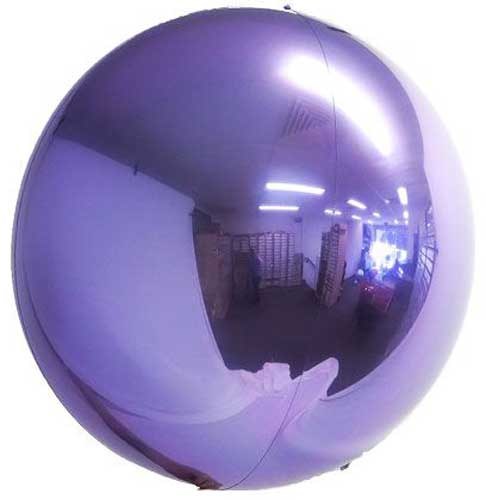 Spheroid Shape • 14" Jumbo Mylar Helium Balloon • LILAC