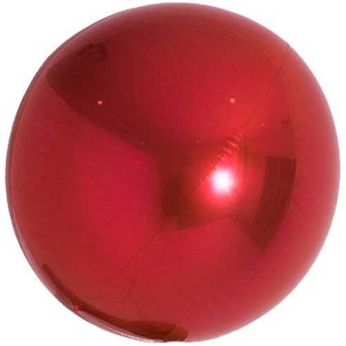 Spheroid Shape • 14" Jumbo Mylar Helium Balloon • RED